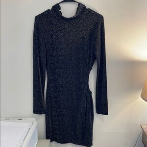Bar III Elegant Black Long-Sleeve Dress